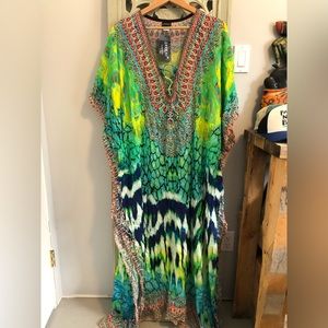 Silk Mid Sleeve Dress Cover Up